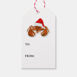 Etiqueta Para Presente Santa Claus Lobster Gift Tag
