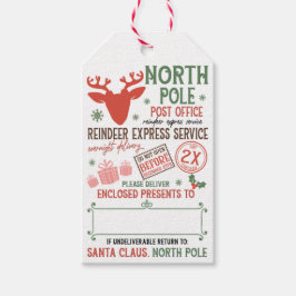 Etiqueta Para Presente Santa Claus North Pole Express Delivery Custom