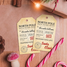 Etiqueta Para Presente Santa Claus North Pole Special Delivery
