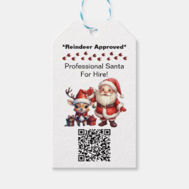 Etiqueta Para Presente Santa Claus Two Sides Business Card Edit QR Code