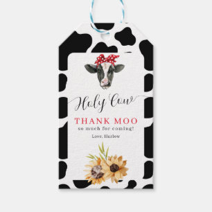 Etiqueta Para Presente Santa Obrigado Moo Sunflower Birday