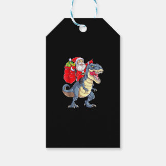 Etiqueta Para Presente Santa Riding Dinosaur T Rex Christmas Boys Men Xma