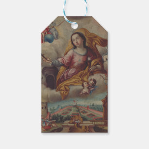 Etiqueta Para Presente Santo Barbara Virgin e mártir
