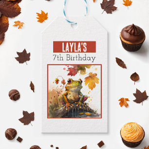 Etiqueta Para Presente Sapo de outono - Aniversário