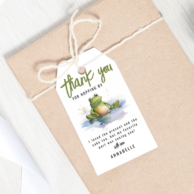 Etiqueta Para Presente Sapo Divertido Que Festa de aniversário Obrigado (Criador carregado)