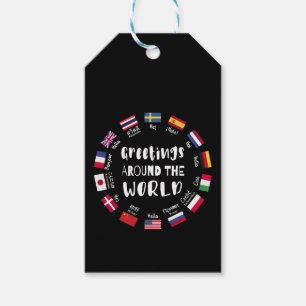 Etiqueta Para Presente Saudações ao redor do mundo, Olá em todas as língu