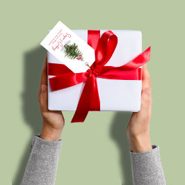 Etiqueta Para Presente Saudações da Estação da Árvore de Natal em Waterco