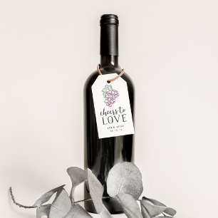 Etiqueta Para Presente Saúde ao Amor   Vinho País Favor De Casamento