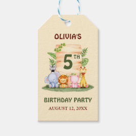 Etiqueta Para Presente Savannah giraffe lion hippo zebra elefante