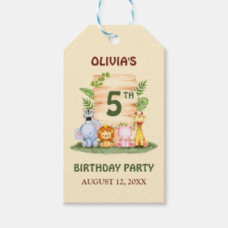 Etiqueta Para Presente Savannah giraffe lion hippo zebra elefante