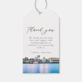 Etiqueta Para Presente SAVANNAH Watercolor Skyline Obrigado