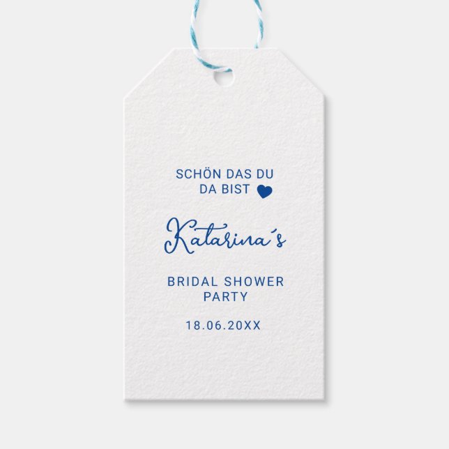 Etiqueta Para Presente Schön das du da bist! (Frente)