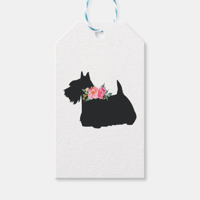 Etiqueta Para Presente Scottish Terrier Scottie Dog (Frente)