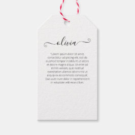 Etiqueta Para Presente Script de Assinatura Floral Colorida