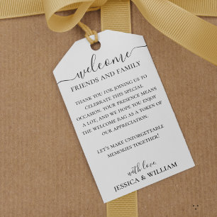 Etiqueta Para Presente Script Elegante De Casamento Para Bag De Boas-Vind