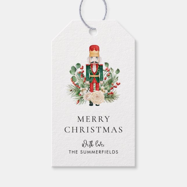Etiqueta Para Presente Script Nutcracker de Férias de Natal (Frente)