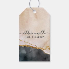 Etiqueta Para Presente Script Watercolor Rosa Preto, Preto, Tag de Travam