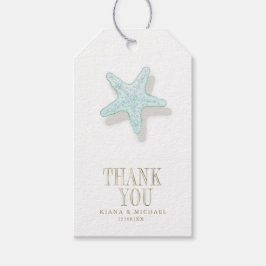 Etiqueta Para Presente Sea Foam Beach Wedding Starfish ID837