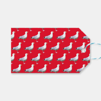Etiqueta Para Presente Seagull em vermelho