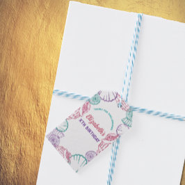 Etiqueta Para Presente Seashell Girls Birthday