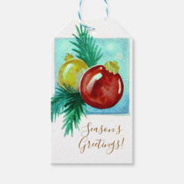 Etiqueta Para Presente Season's Greetings Card With Baubles
