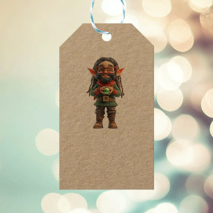 Etiqueta Para Presente Seja Feliz Natal Elf Kraft Gift Tags
