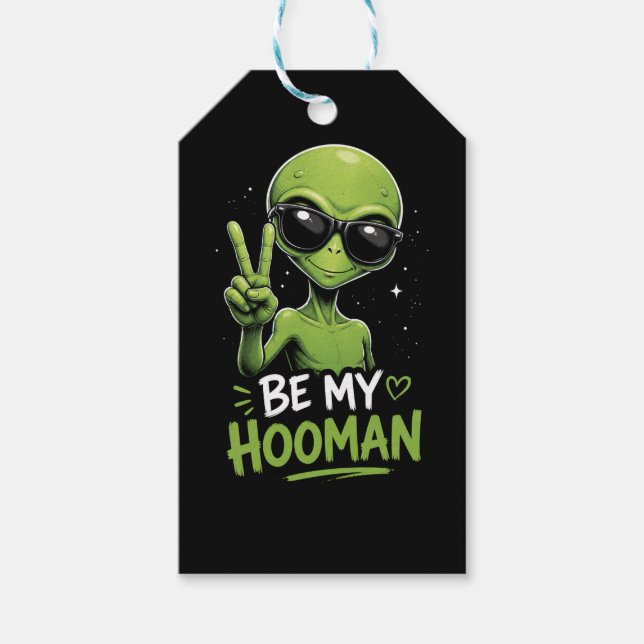 Etiqueta Para Presente Seja Meu Hooman 👽 (Frente)