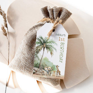 Etiqueta Para Presente Selgle Safari Animais de Festa de aniversário Favo