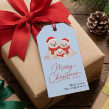 Selo de Natal Fofo da Família Personalizável