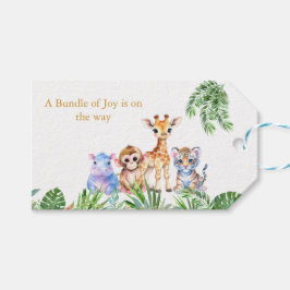 Etiqueta Para Presente Selva Tropical Animais