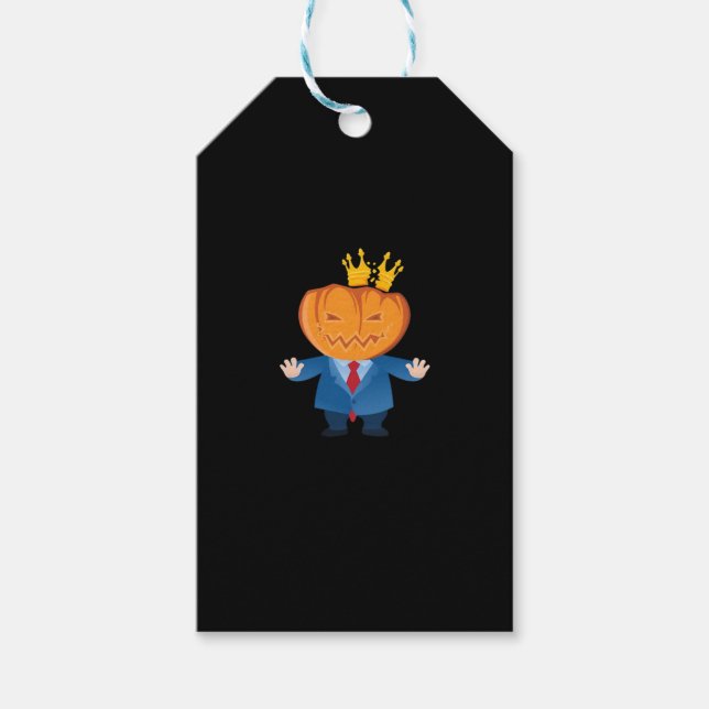 Etiqueta Para Presente Sem Reis - Trumpkin Pumpkin Clássico (Frente)