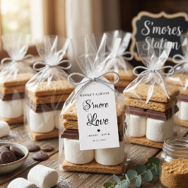 Etiqueta Para Presente Sempre há um Sinal de Casamento S'more Love