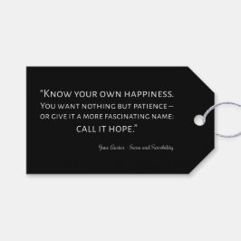 Etiqueta Para Presente Sense And Sensibility Quote I