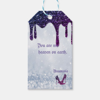 Etiqueta Para Presente Sequências roxas, saltos