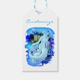 Etiqueta Para Presente Sereia branca que senta Thunder_Cove