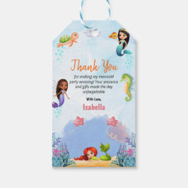 Etiqueta Para Presente Sereia, Festa de aniversário Mágica, Obrigado Cria