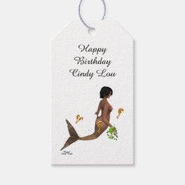 Etiqueta Para Presente Sereia Gota Com Marca De Presente Para Cavalos-mar