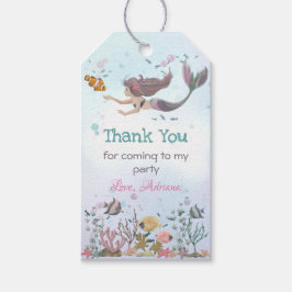 Etiqueta Para Presente Sereia Sob O Mar Obrigado