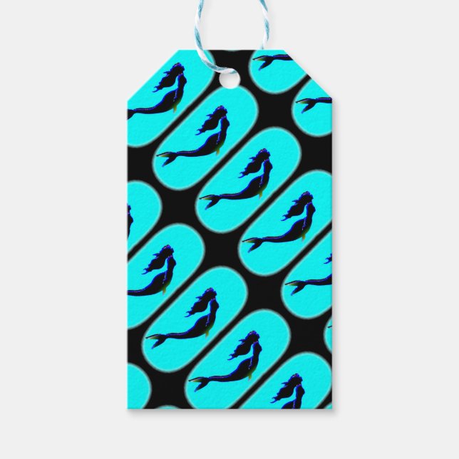 Etiqueta Para Presente sereias ascensões pretas (Frente)