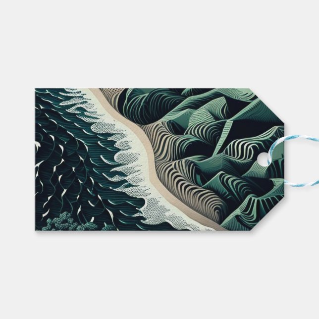 Etiqueta Para Presente Serene Shores (Frente (horizontal))