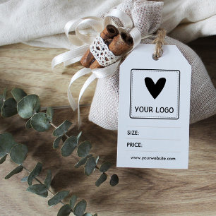 Etiqueta Para Presente Seu logotipo e código QR Preço da mídia social