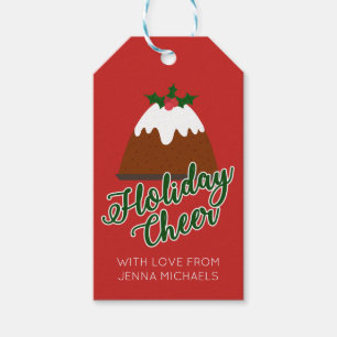 Etiqueta Para Presente Seu texto   Bolo de Natal "Chee" de Férias