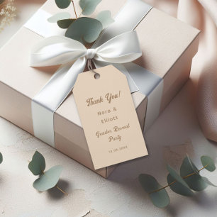 Etiqueta Para Presente Sexo De Beige Cony Light Revela Obrigado