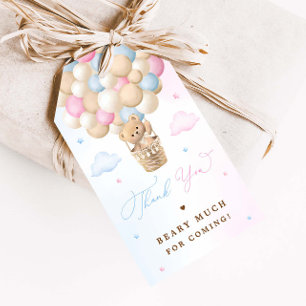 Etiqueta Para Presente Sexo Revele Urso de Teddy Muito Obrigado