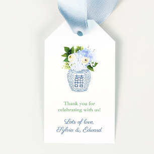 Etiqueta Para Presente Sexo Verde Verde Verde Chá de fraldas Floral Azul
