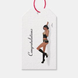 Etiqueta Para Presente Sexy Brunette Pinup Girl Sleing Gift Tag
