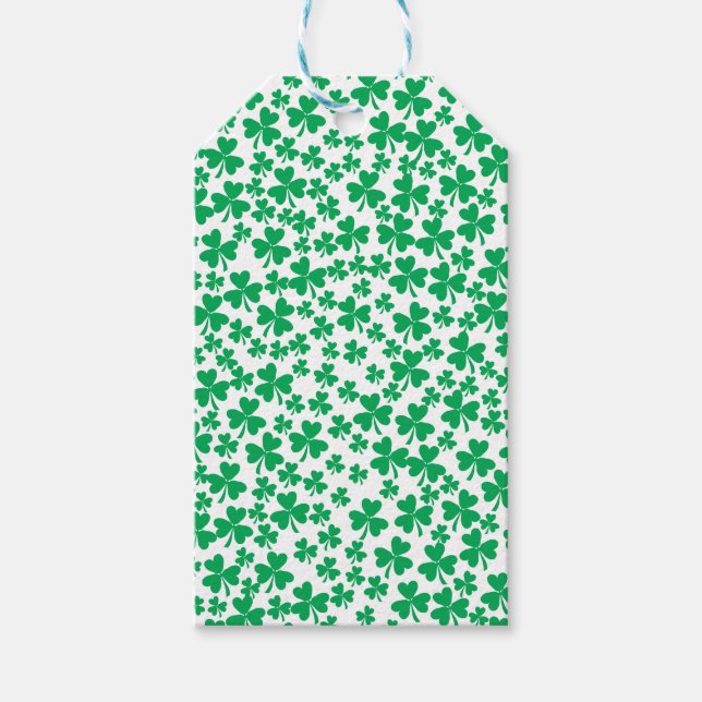 Etiqueta Para Presente Shamrock irlandês (Frente)