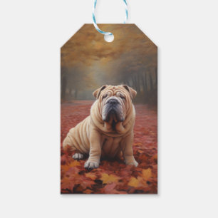 Etiqueta Para Presente Shar Pei no outono deixa cair inspiração