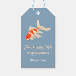 Etiqueta Para Presente She's A Lucky Catch Koi Fish Bachelorette Favor