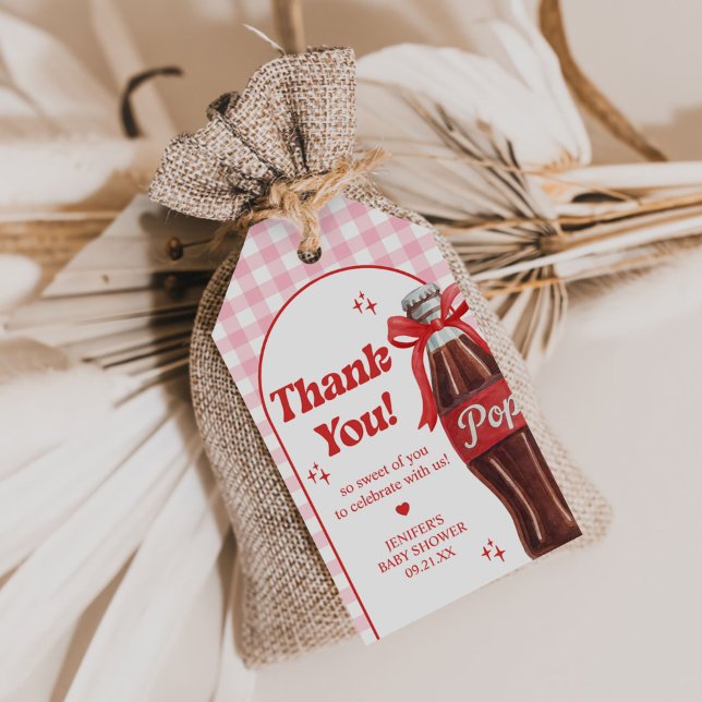 Etiqueta Para Presente She's Ready to Pop Soda Baby Shower (Criador carregado)